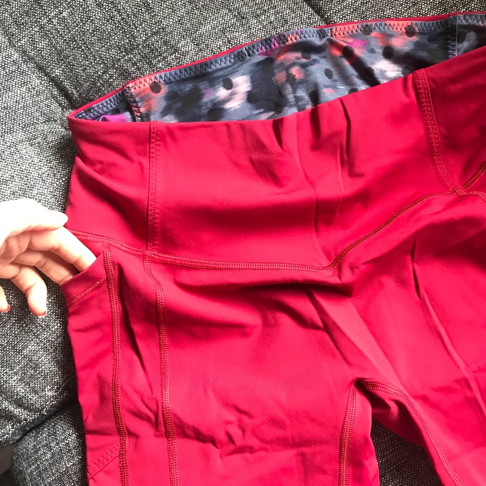 All the Right Places Red Lululemon Legging Size 10